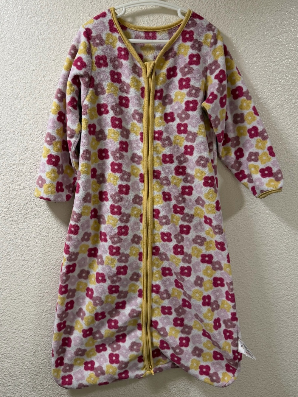 DaysU - pink floral fleece baby sleepsack